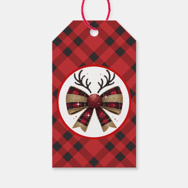 Rustiska Juletiketter Presentetikett (Framsidan)