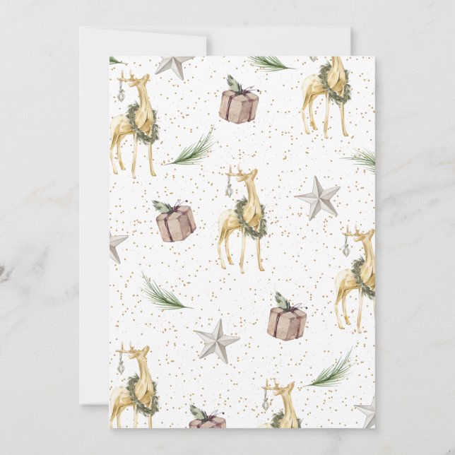 Rustiska julfestinbjudningar inbjudningar (Baksida)