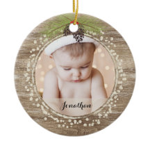 Rustiska julgranarna Gräs Gren & Berries Woodgrain