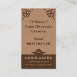 Rustiska kartonger Art nouveau, dekorationer CC118 Visitkort