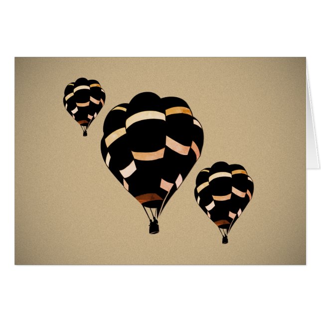 Rustiska Luftballonger Hälsningskort (Framsidan Horizontal)