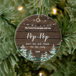 Rustiska pop julklapp Ornament Grandparent