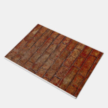Rustiska röda bricken Floor mat