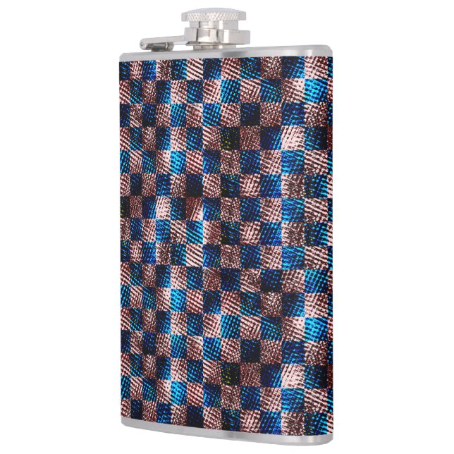 Rustiska schack i form av korsade repor fickplunta (Vänster)