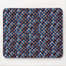 Rustiska schack i form av korsade repor musmatta