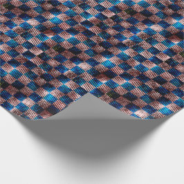 Rustiska schack i form av korsade repor presentpapper