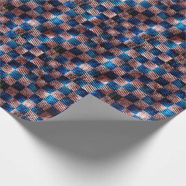 Rustiska schack i form av korsade repor presentpapper (Hörn)