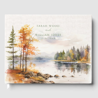 Rustiska släktingar med sjö Bröllop gäst Bok