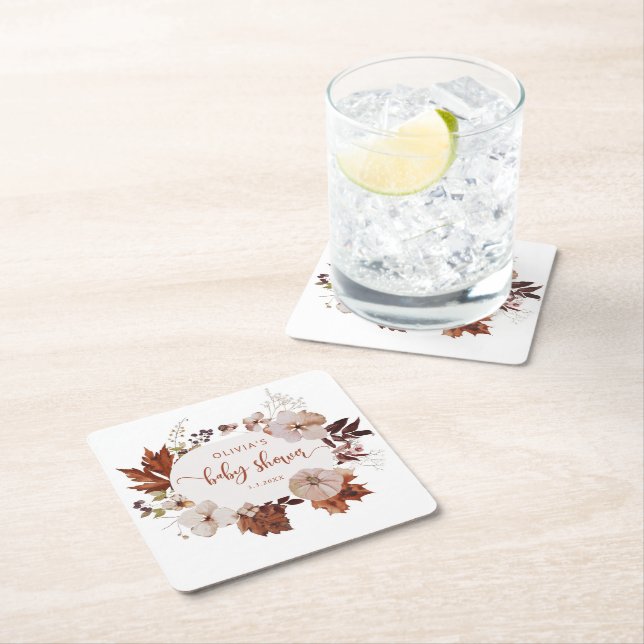 Rustiska, små pumpausar underlägg papper kvadrat (Insitu)