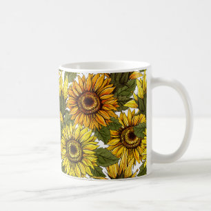 Rustiska solblommor Garden Coffee Tea Kaffemugg