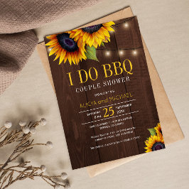 Rustiska solblommor Jag duschar med Bq bröllop. Inbjudningar