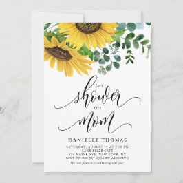 Rustiska solblommor och Eucalyptus Fall Baby Showe Inbjudningar