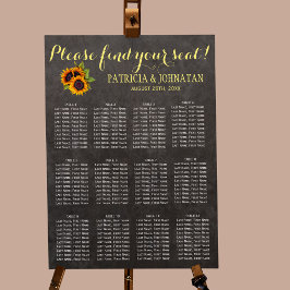 Rustiska solblommor, sitsort bröllop poster