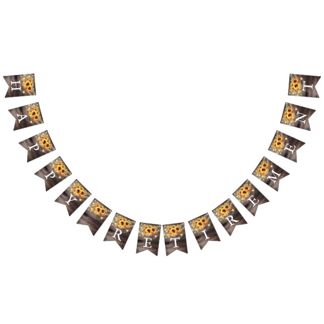 Rustiska solblommor String Ljus Pension Party Vimplar (Alla)