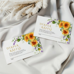 Rustiska solrosor och lavander-skåp (Raffle Card W Tilläggskort