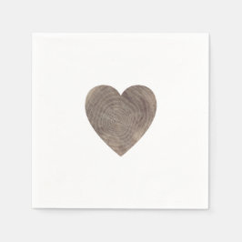 Rustiska träsnappor av stort bröllop pappersservett