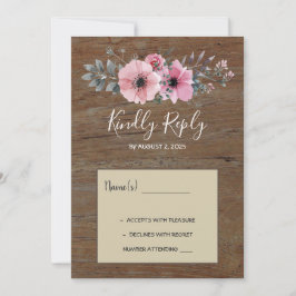 Rustiska vattenfärgade blommor, bröllop OSA av lin Inbjudningar