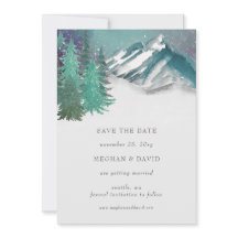 Rustiska vattenfärgsberg Gräs sparar datumet