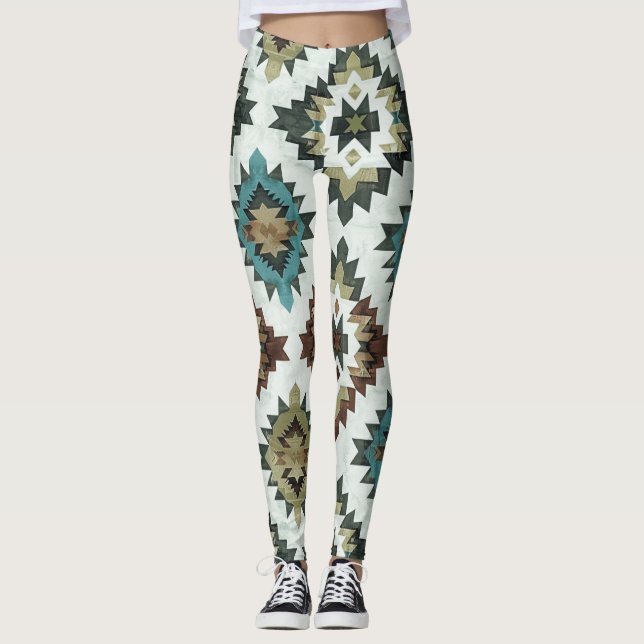 Rustiska Westerna baljväxter Leggings (Framsida)