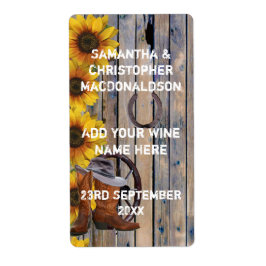 Rustiska westerna cowboyen land blommigt vin fraktsedel