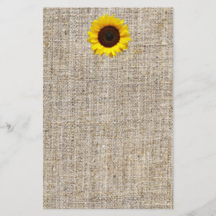 Rustiska Westerna Land Burlap Solros Bröllop