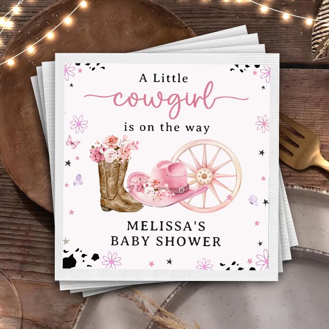 Rustiska Westerna små småbarn, babyskor, blöjor Pappersservett (Skapare uppladdad)