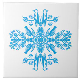 Rustiskt blå natur. kakelplatta