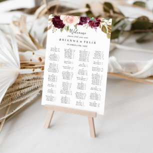 Rustiskt Blommigt botaniskt monteringsschema med a Poster