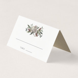 Rustiskt Blommigt, vinterbröllop Bord-platskort Kort