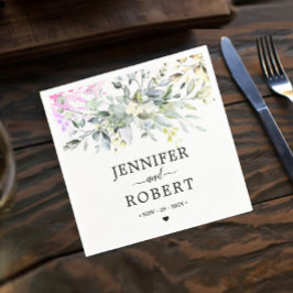 Rustiskt botaniskt tema | Eucalyptus Bröllop Pappersservett