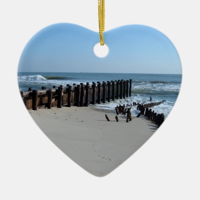 Rustiskt bulkhuvud på Beach Julgransprydnad Keramik (Framsidan)