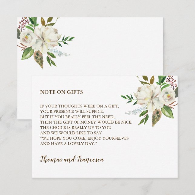 Rustiskt elegance Wishing-brunnskort Inbjudningar (Fram/baksida)