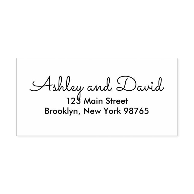 Rustiskt Elegant Returadress frimärke Stämpel (Tryck)