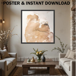 Rustiskt estetiskt med Beige Weasted Struktur Poster