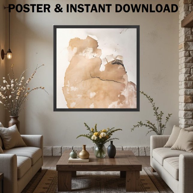 Rustiskt estetiskt med Beige Weasted Struktur Poster (Skapare uppladdad)
