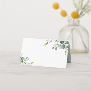 Rustiskt eukalyptus Greenery Blank Foltyt-kort Placeringskort