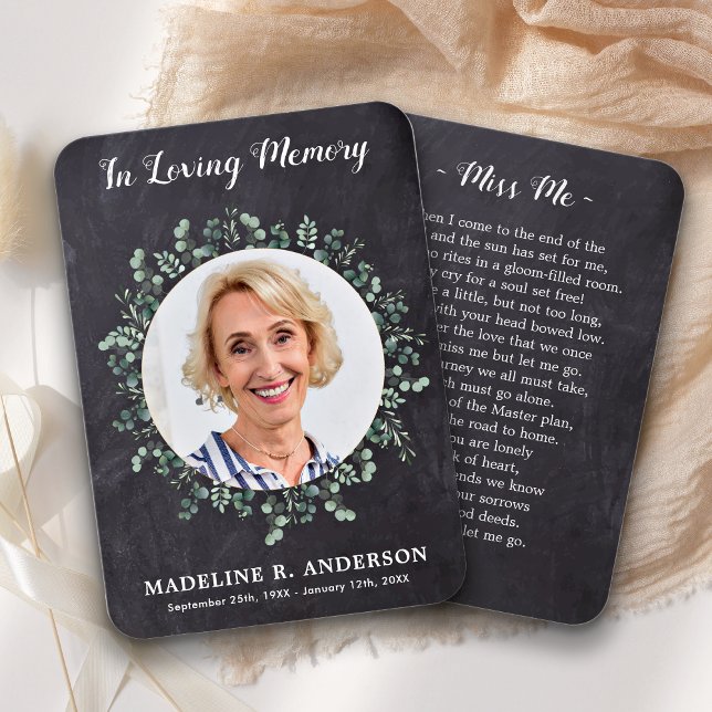 Rustiskt eukalyptus Photo Silke-minitoriskt bönkor Visitkort (Skapare uppladdad)