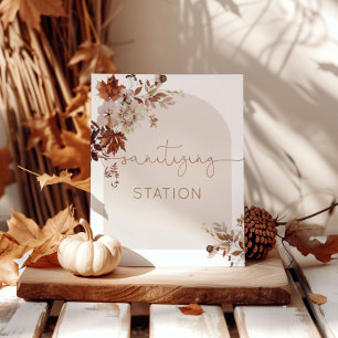Rustiskt fall Sanitizing Station Poster