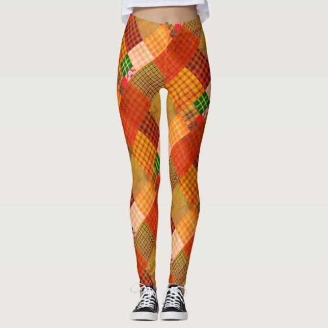 Rustiskt filtret leggings (Framsida)