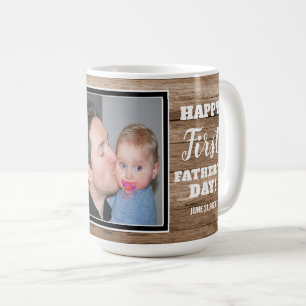 Rustiskt första Fars dag bästa Pappa någonsin F Kaffemugg