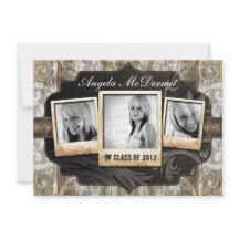 Rustiskt fotoutsägning Studenten i Inbjudan