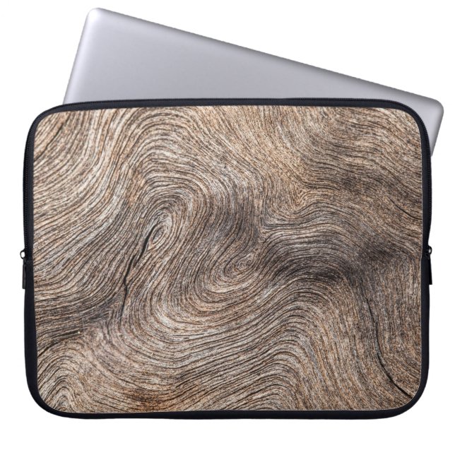 Rustiskt gammalt trä, texturerad bakgrund laptop fodral (Framsidan)