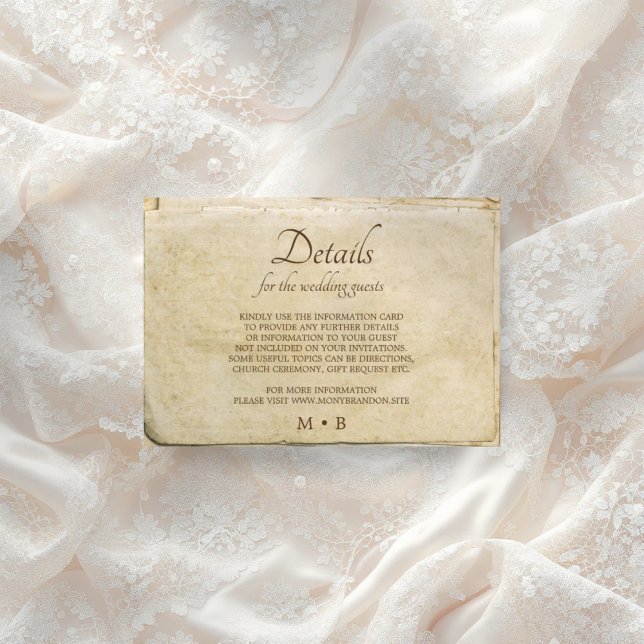 Rustiskt gammalt vintage bröllop-djurutrymmeskort  tilläggskort (Skapare uppladdad)