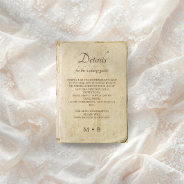 Rustiskt gammalt vintage bröllop-djurutrymmeskort  tilläggskort