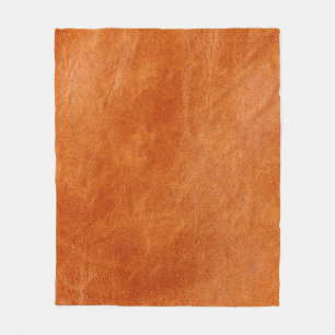 Rustiskt gingerslätt naturligt läder fleecefilt