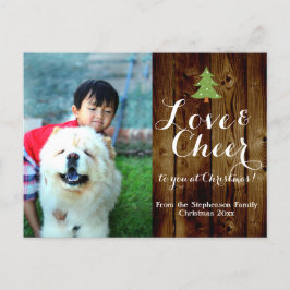 Rustiskt julfotopapport för Helgdag Helg Vykort