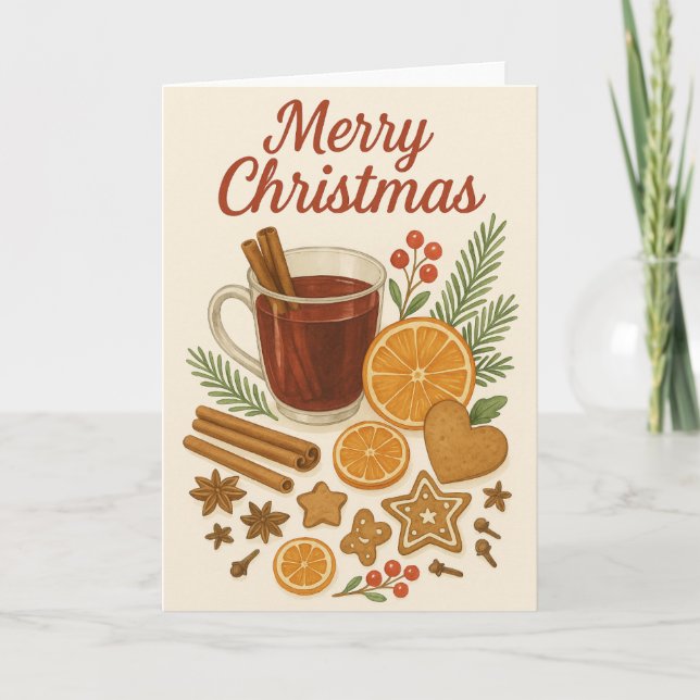 Rustiskt julkort kort (Framsida)