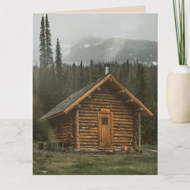 RUSTISKT KABBINKBIRTHDAY GREETING CARD KORT (Framsida)