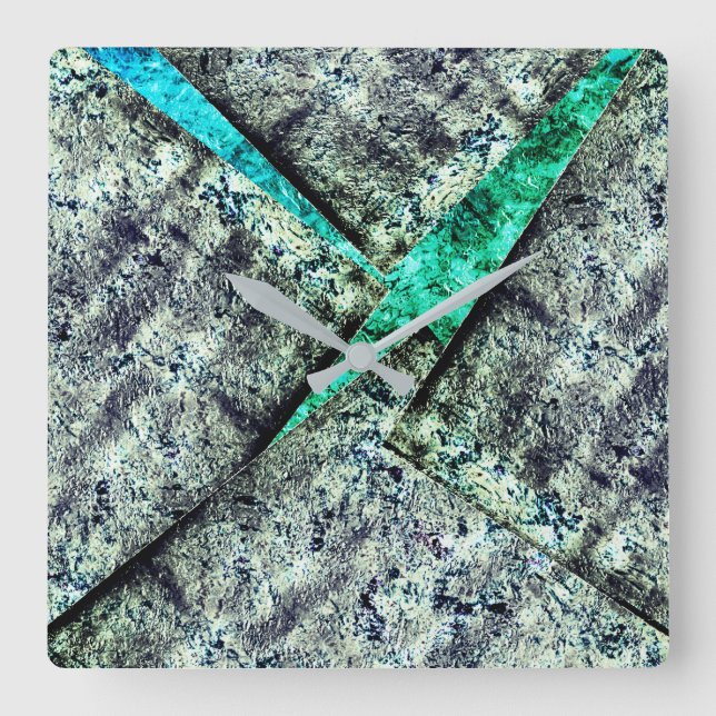 Rustiskt kolsmutsigt oorganiserat lagrar på stenbr fyrkantig klocka (Framsida)