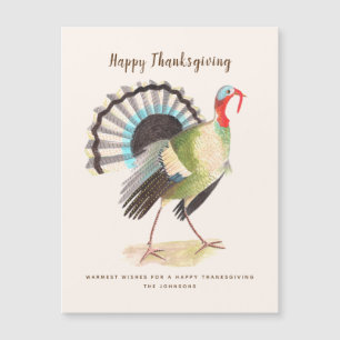 Rustiskt kort för Elegant Turkiet Happy thanksgivi